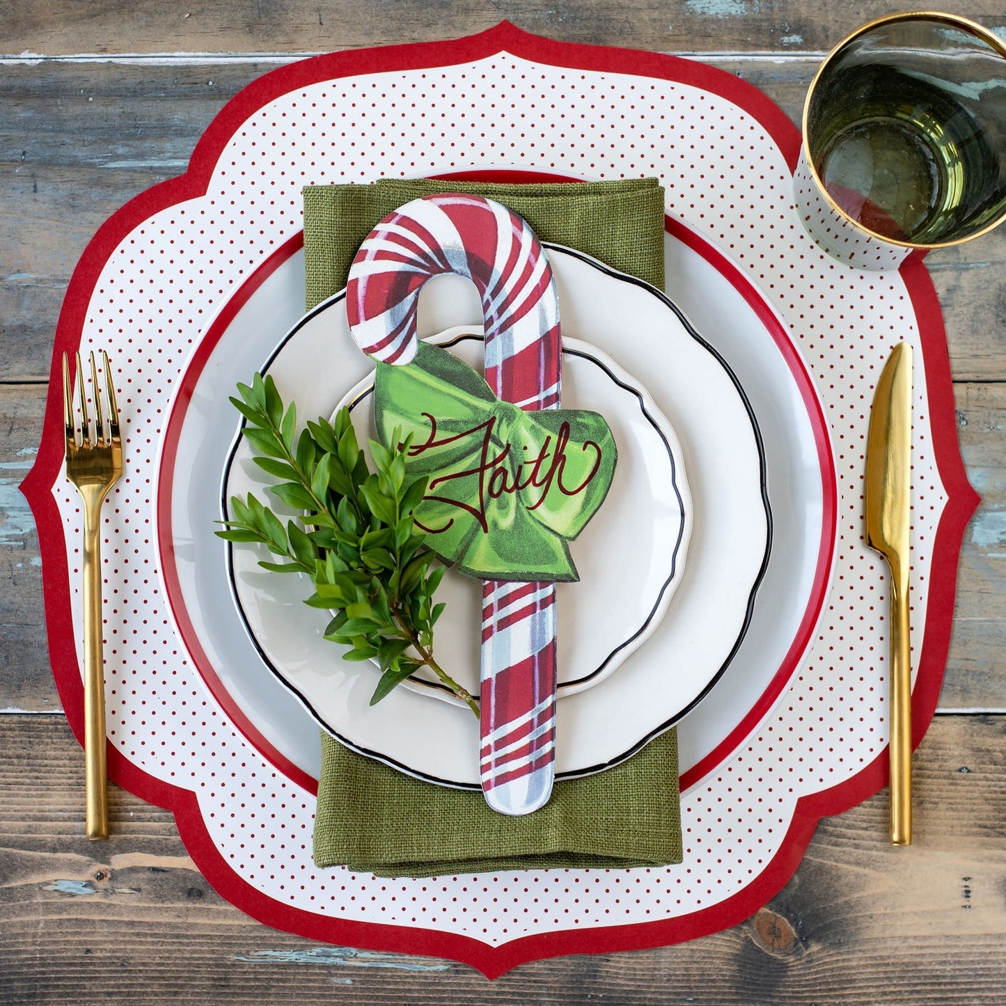 Candy Cane Table Accent