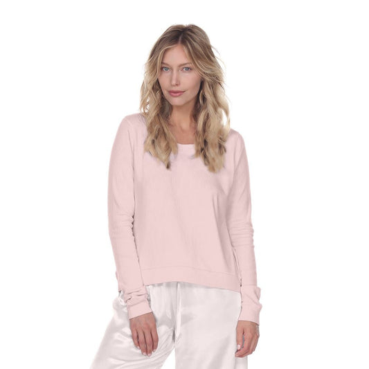 ARC - Rosie Rib Knit Banded Bottom Long-Sleeve Scoop Neck Sweatshirt