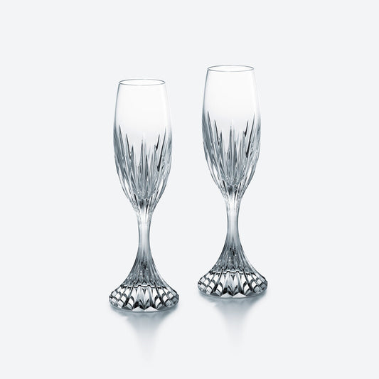 Baccarat Massena Champagne Flute Glass Set of 2 | 8.54in