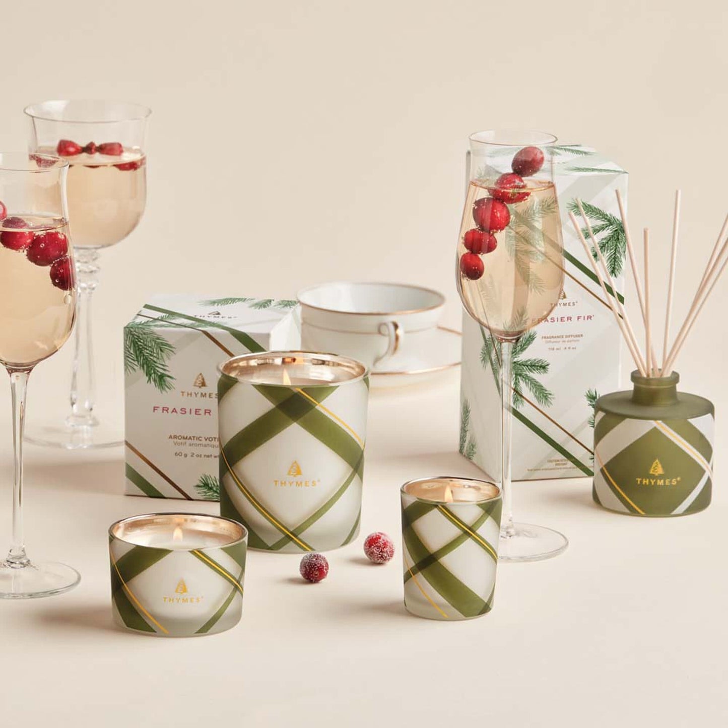 Frasier Fir Poured Candle | Frosted Plaid 10oz