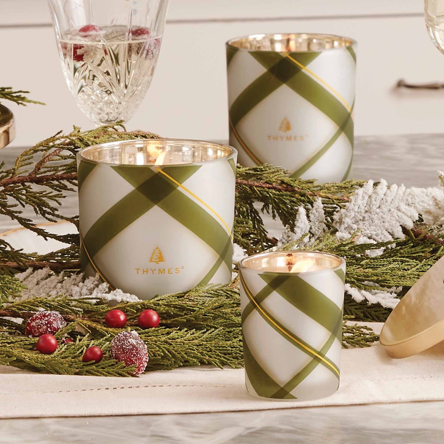 Frasier Fir Poured Candle | Frosted Plaid 10oz