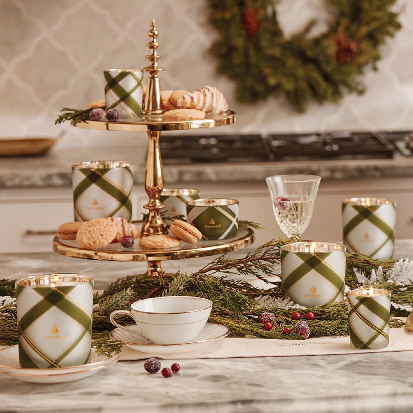 Frasier Fir Poured Candle | Frosted Plaid 10oz