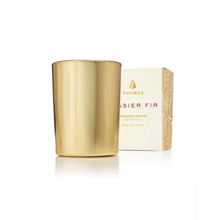 Frasier Fir Gold Gilded Boxed Votive Candle | 2oz