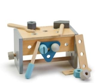 Wood Toy Toolbox & Bench 2 in 1