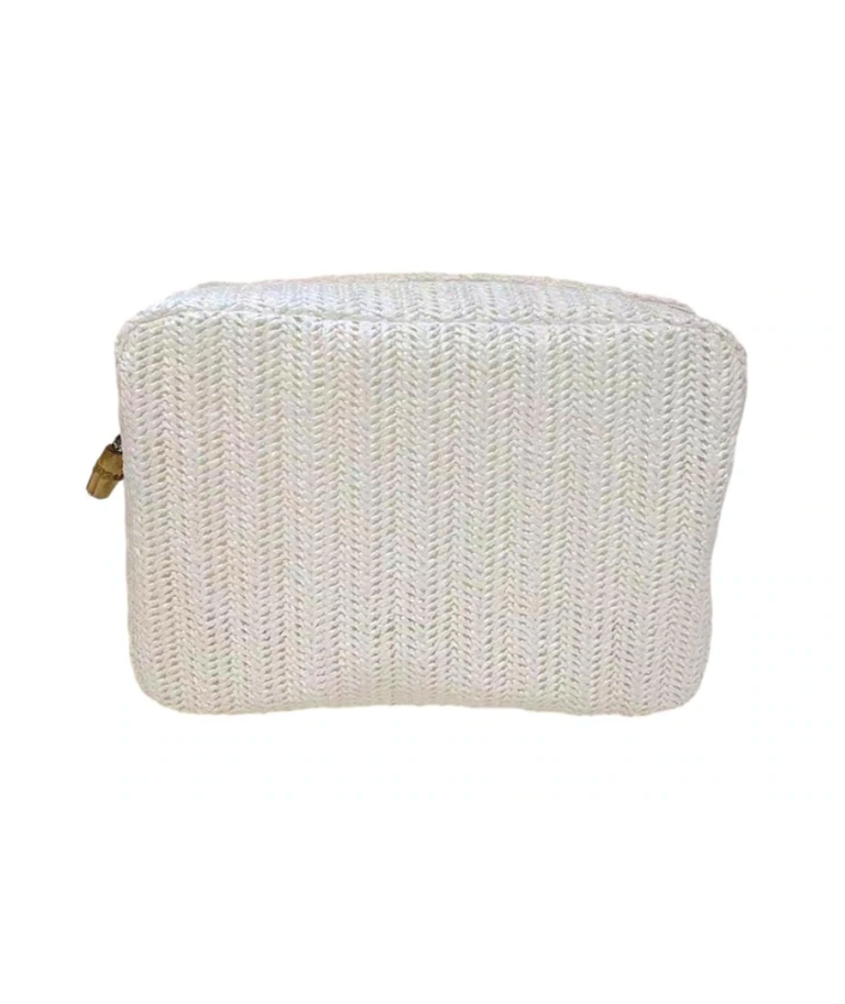 Big Glam Cosmetic Bag | Straw White