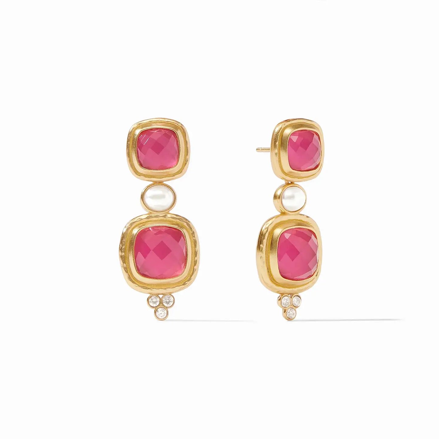 Tudor Statement Earrings | Iridescent Raspberry