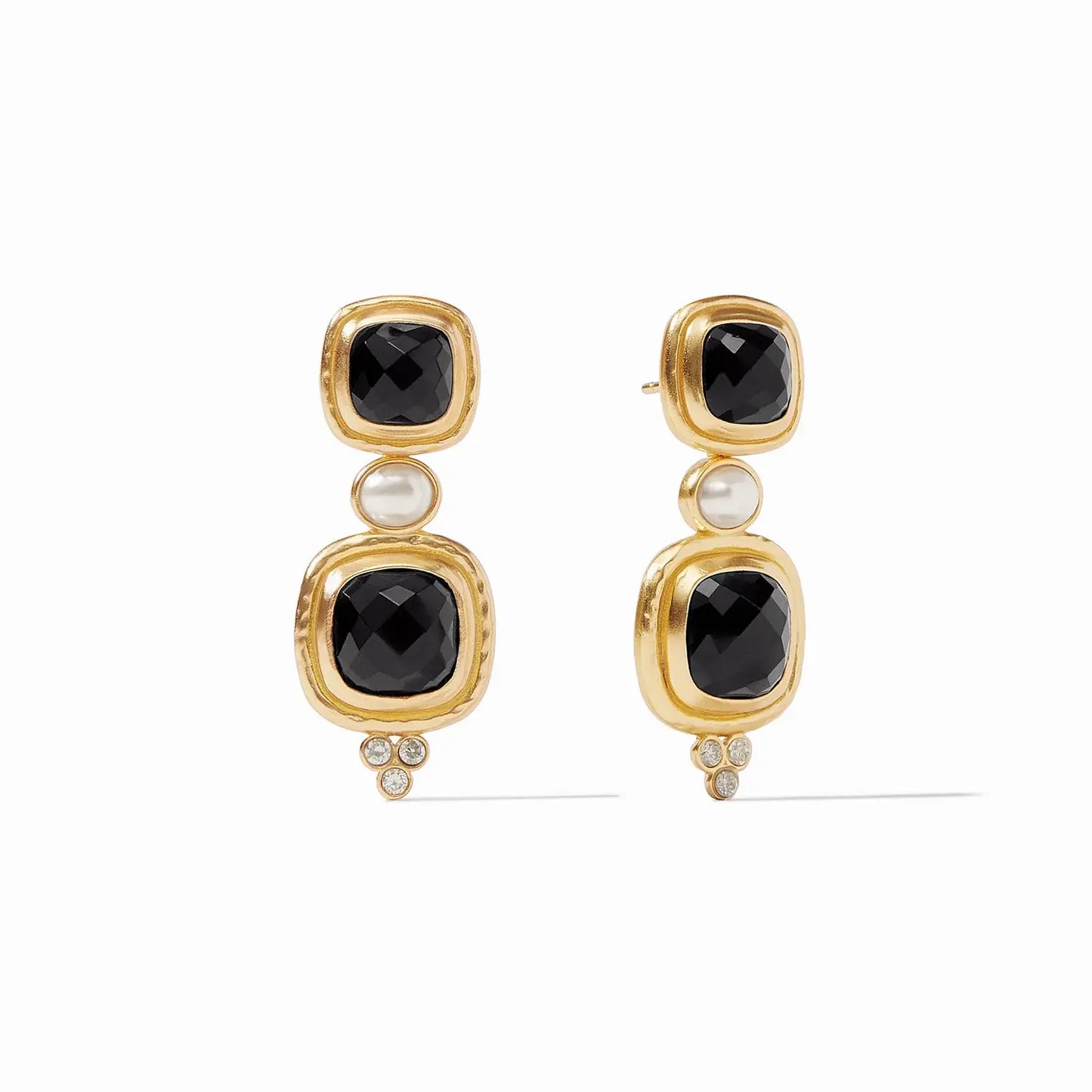 Tudor Statement Earring | Obsidian Black