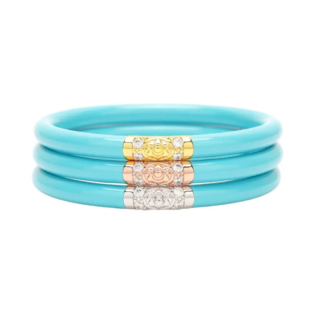 Budha Girl Three Kings All Weather Bangles S/3 Turquoise L
