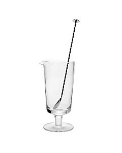 William Yeoward Crystal American Bar Lillian Footed Cocktail Mixer + Stirrer Set | 8.75in 1.5pt 850ml