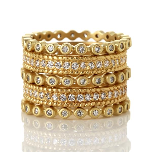 Signature Pave 5 Stack Ring