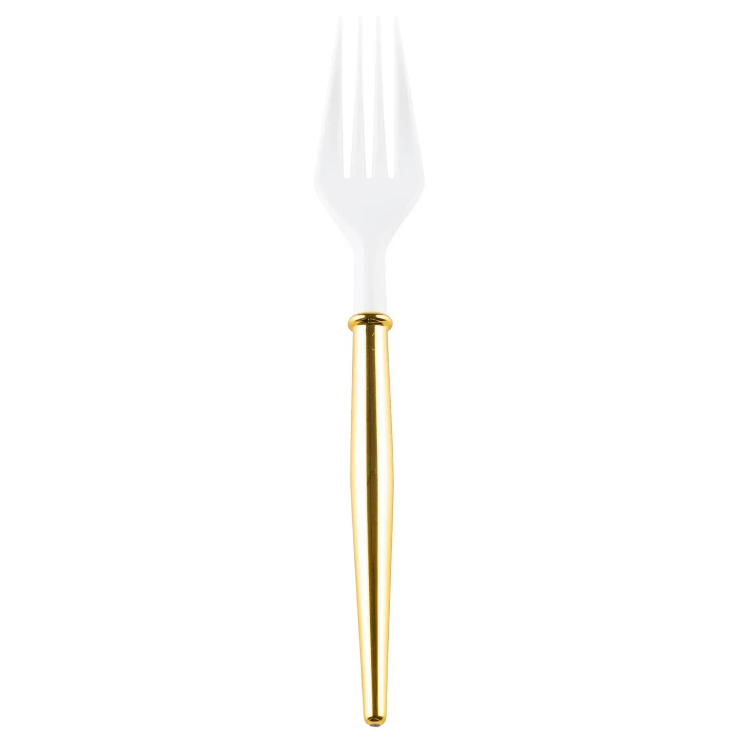 Cocktail Forks | White + Gold