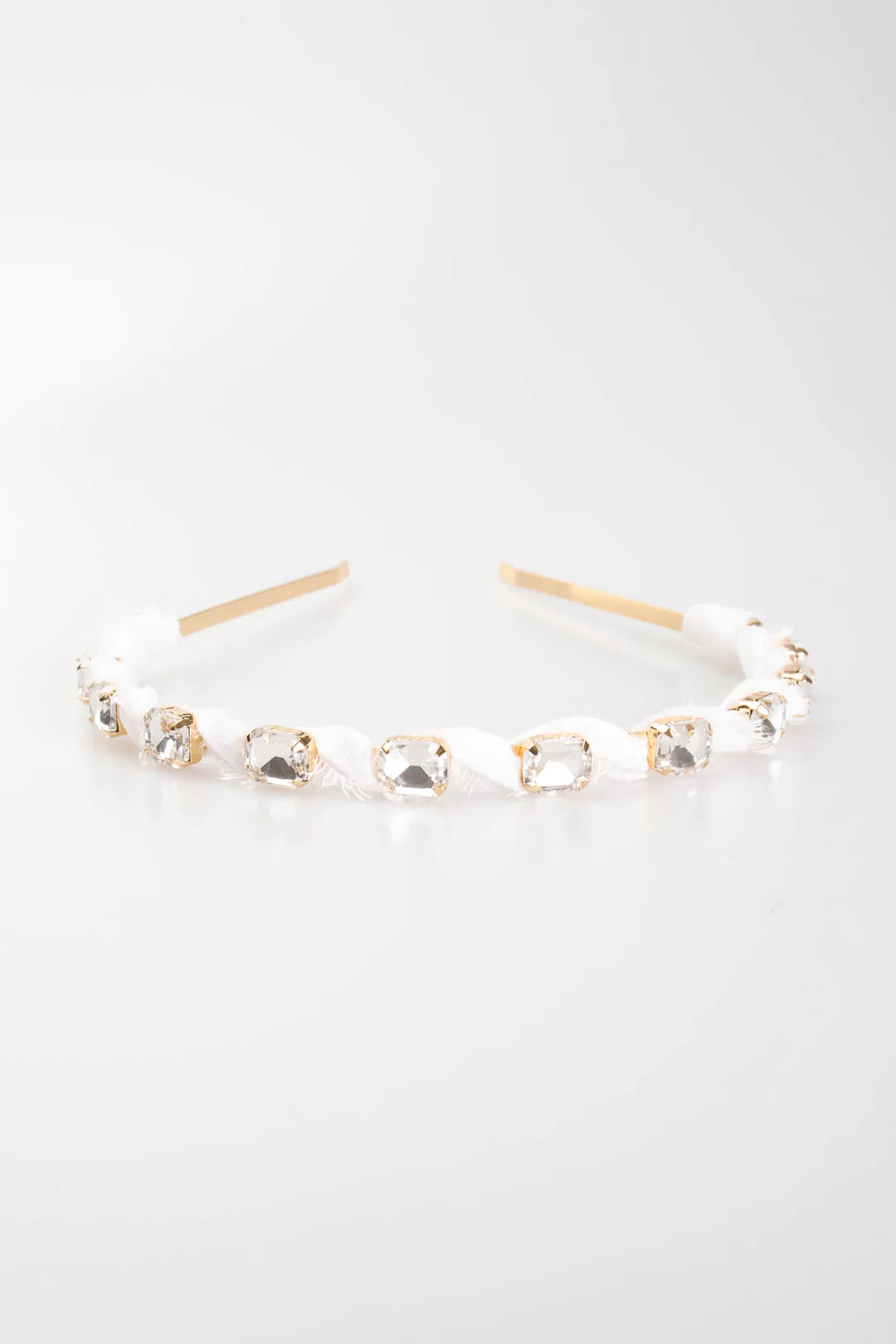 Phoebe Linen Fluff Headband | Ivory