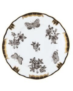 Herend Fortuna Black Bread + Butter Plate | 6in