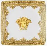 Versace I Love Baroque Bianco Square Canape Dish | 4.75in