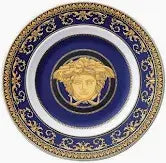 Versace Medusa Blue Bread + Butter Plate | 7in