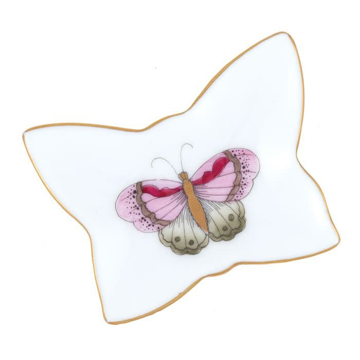 Herend Small Butterfly Tray | 2.25in Pink