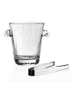 William Yeoward Crystal American Bar Corinne Ice Bucket + Tong Set | 6.5in 1.75pt 1l