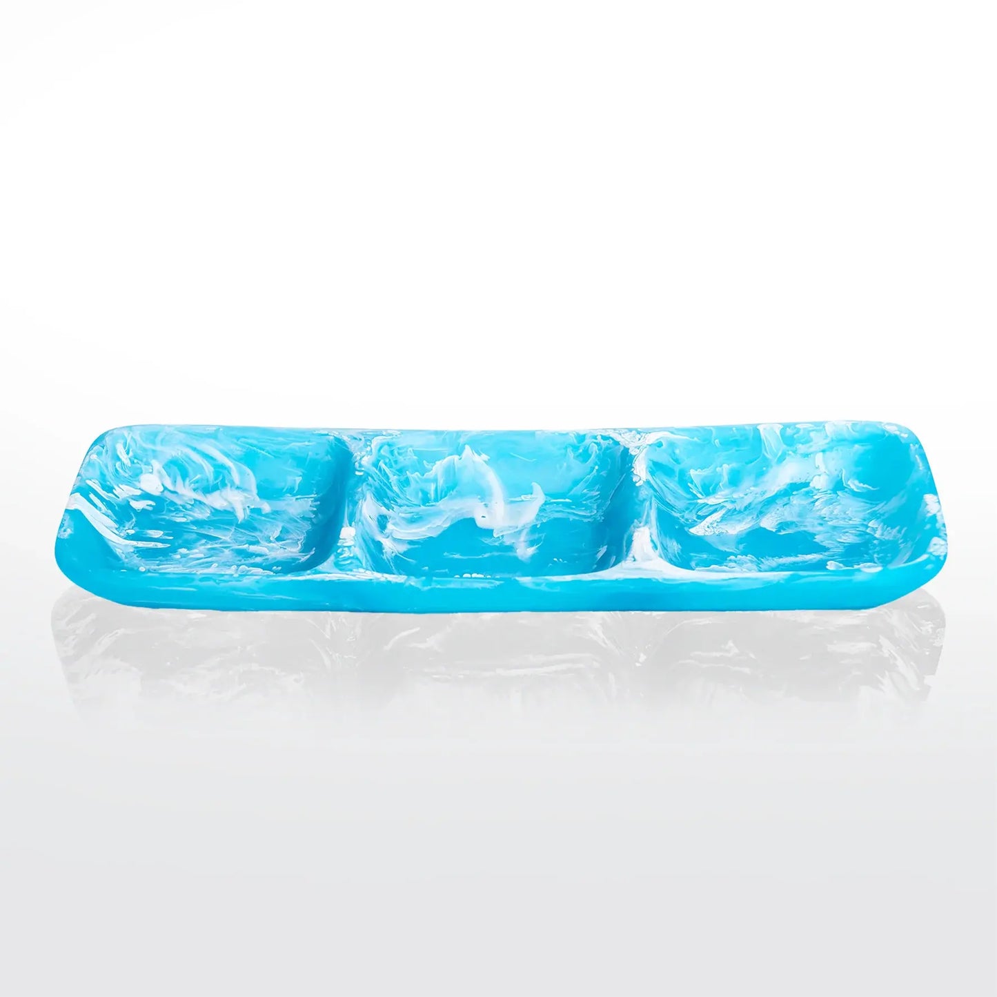 Resinware Handcrafted Tray | 3 Part Large 17in