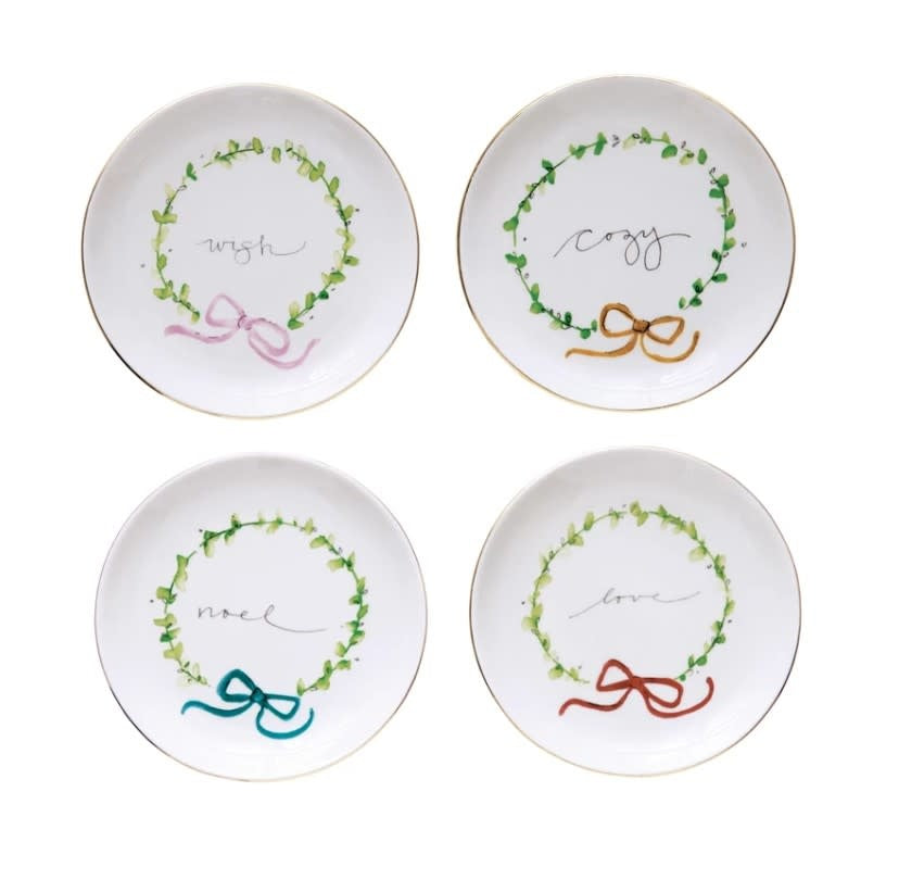 Holiday Wreath Appetizer Plate | 5in