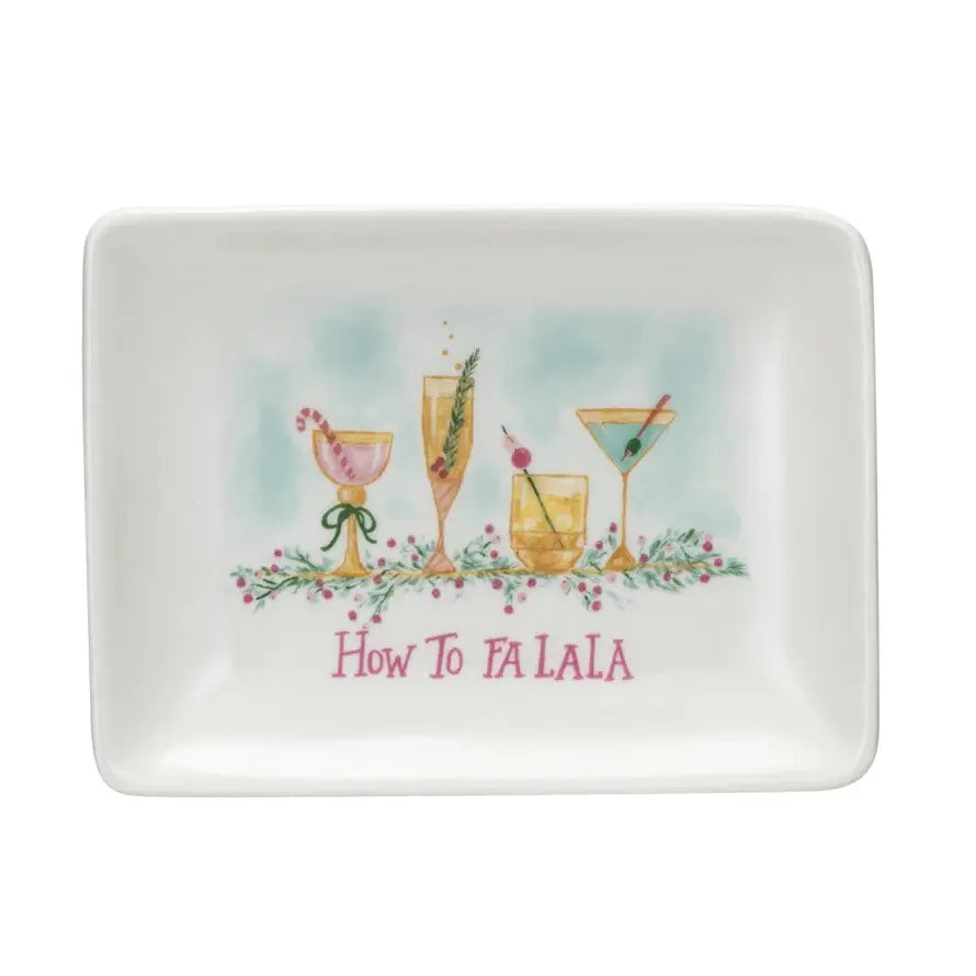 Fa La La Cockails Stoneware Dish | 4x3in