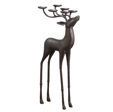 Standing Reindeer Candelabra | Bronze 4ft