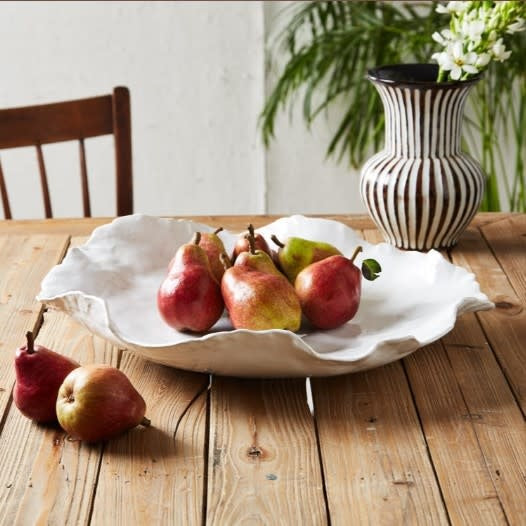 White Free Form Bowl | 17in