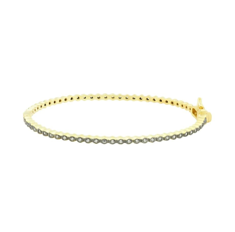 Signature Bezel Pave Hinge Bangle