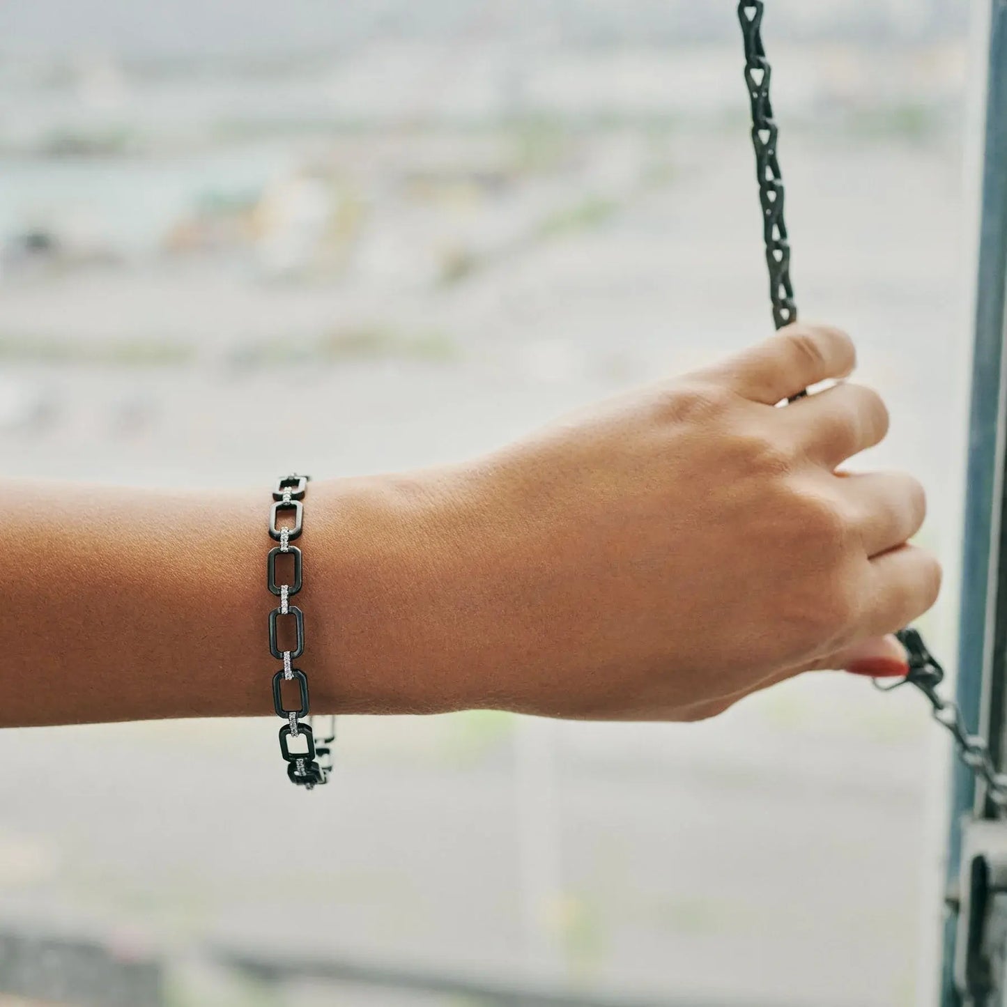Chain Link Hinged Bangle