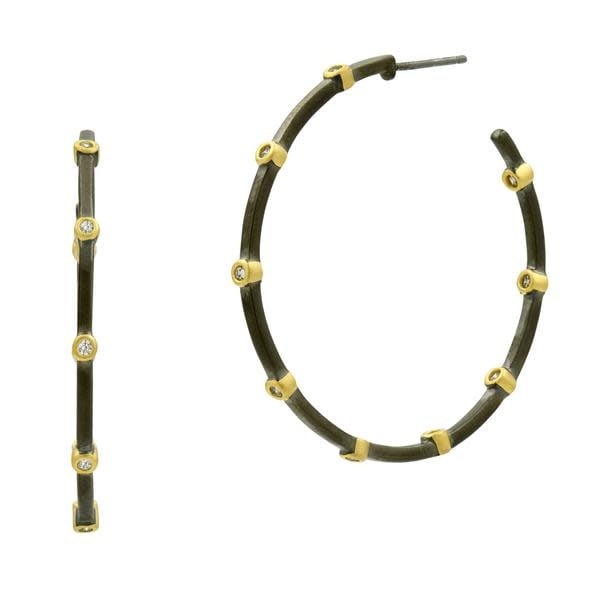 Signature Thin Bezel Hoop Earrings