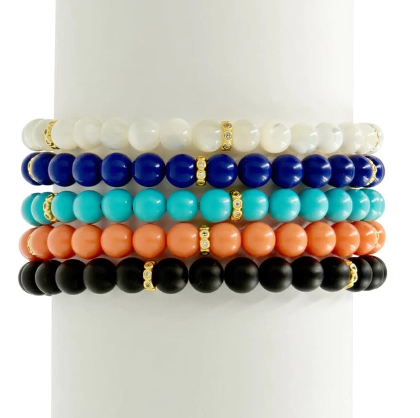 Color Theory Matte Bead Stretch Bracelet