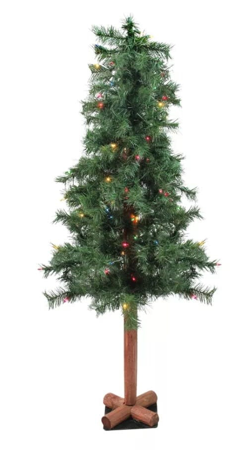 Pine Upswept Tree with Metal Trunk Stand | 76x13in