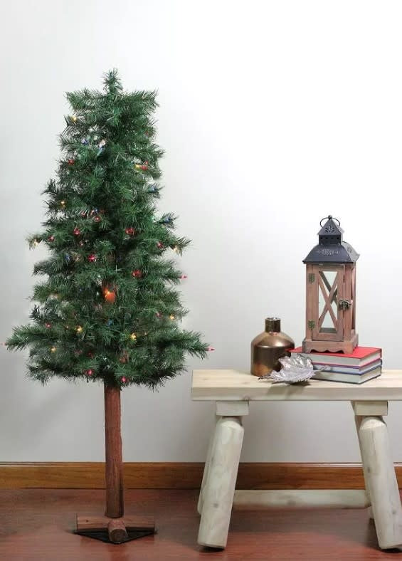 Pine Upswept Tree with Metal Trunk Stand | 76x13in