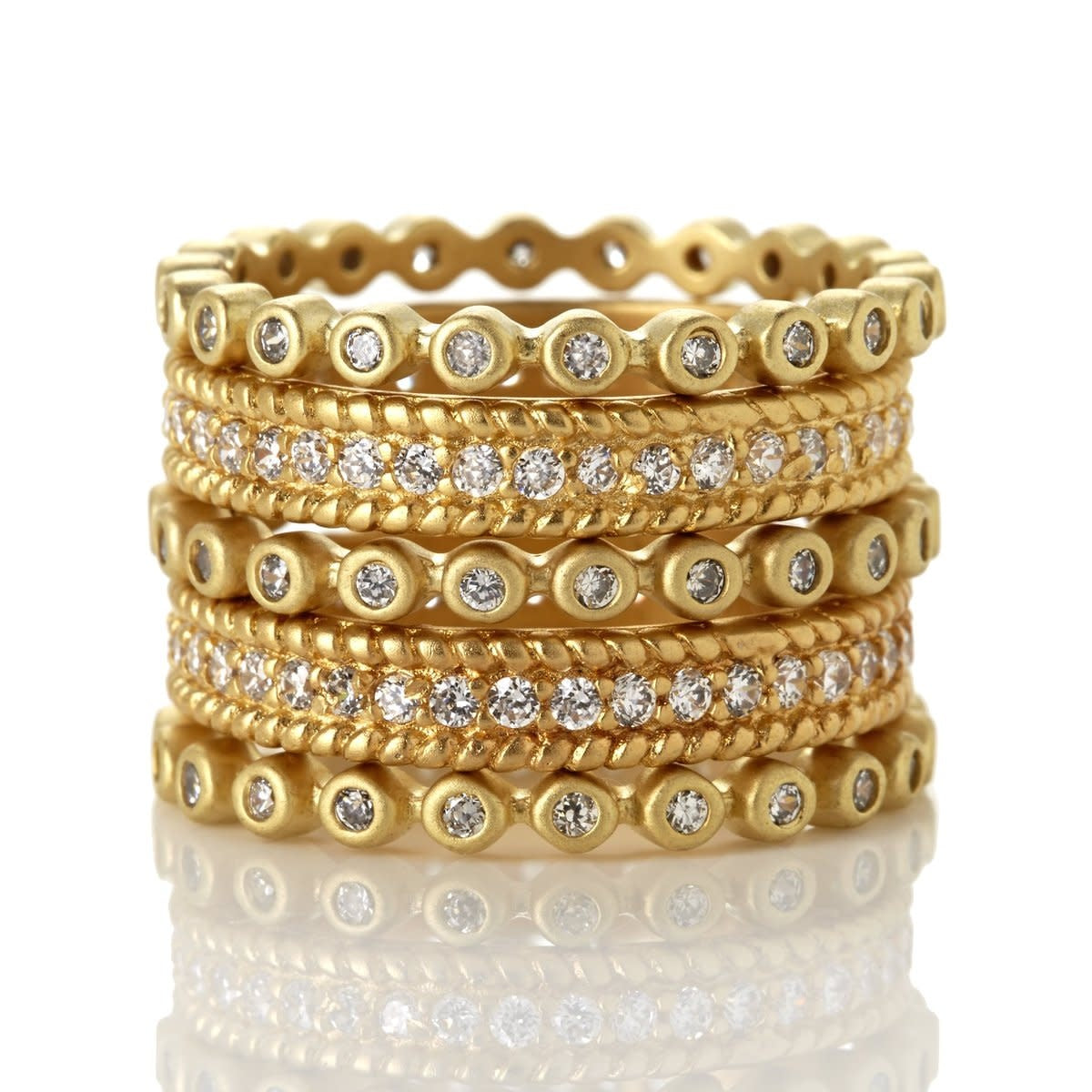 Signature Pave 5 Stack Ring