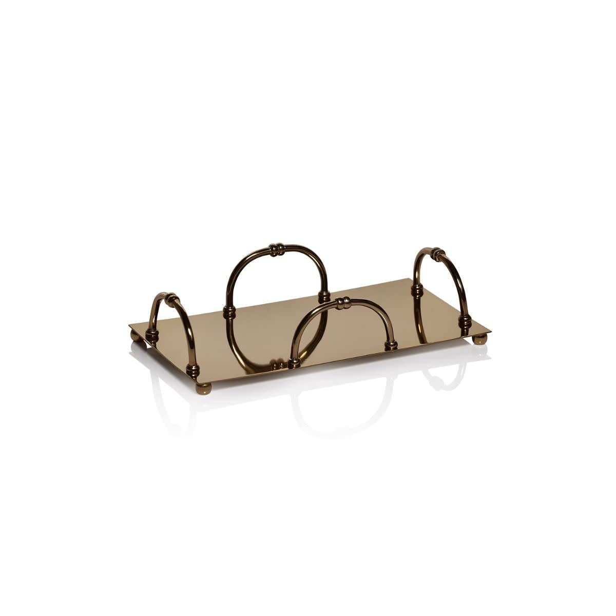Polished Stainless Steel Napkin Holder | Gold Guest 10x5.5in