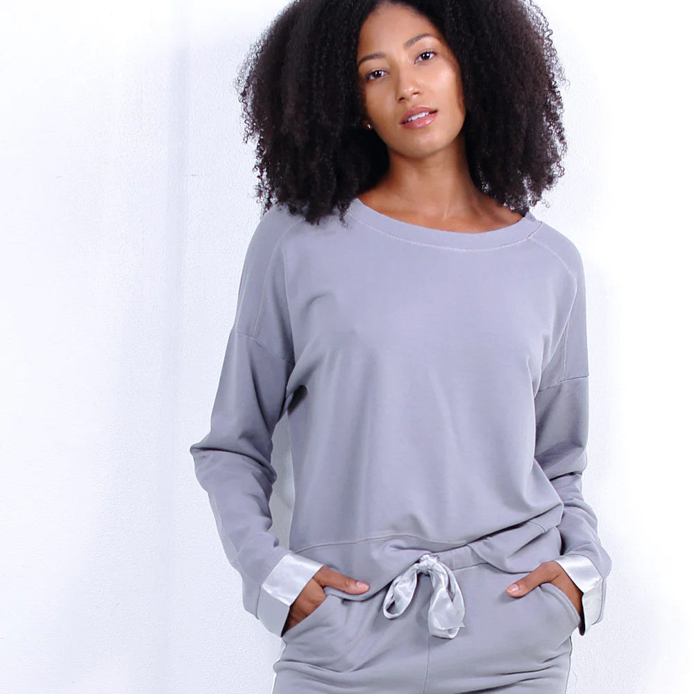 Izzy Satin Cuff Sweatshirt |