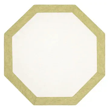 Bodrum Bordino Pure White Placemat Set of 4 | 15in Fern