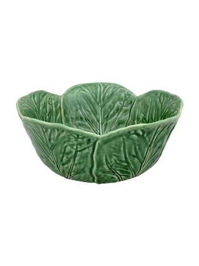 Bordallo Pinheiro Cabbage Small Salad Bowl | 11.6in Green
