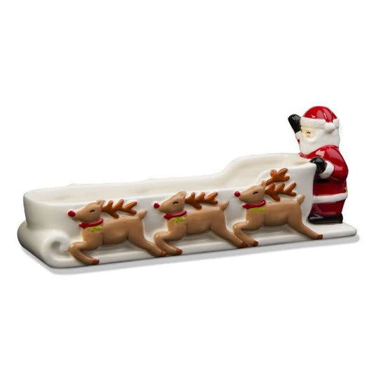 Merry Santa Sleigh Dish | 10.5in x 4.5in