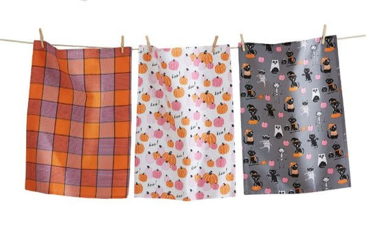 Halloween Dish Towel Set of 3 | 26in x 18in