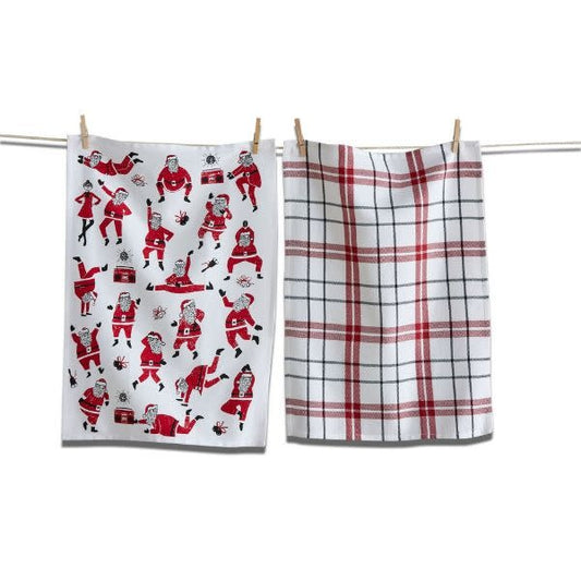 "Oh What Fun" Santa Dishtowel