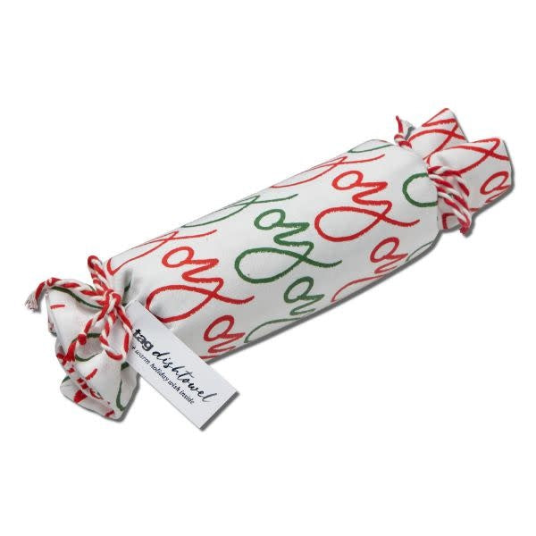 "Ho Ho Ho" Cracker Dishtowel | 26in x 18in