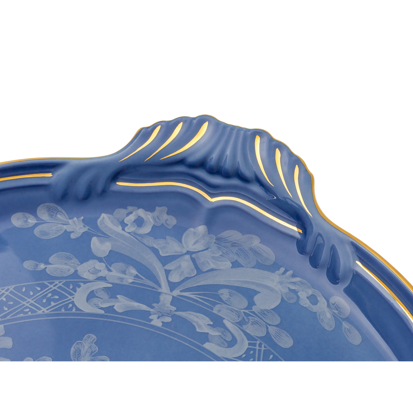 Ginori 1735 Oriente Italiano Round Cake Plate | Pervinca Blue 13.5in