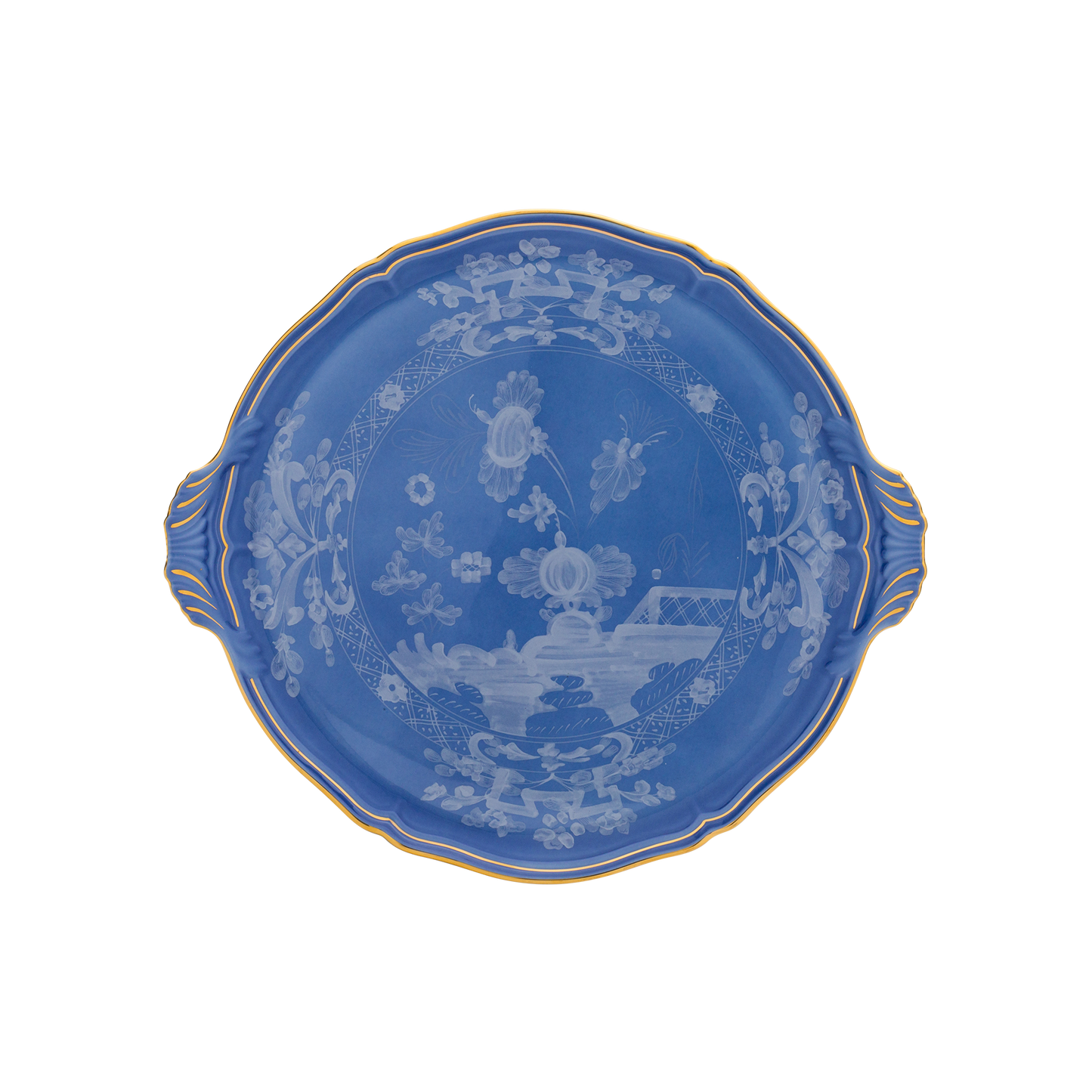 Ginori 1735 Oriente Italiano Round Cake Plate | Pervinca Blue 13.5in