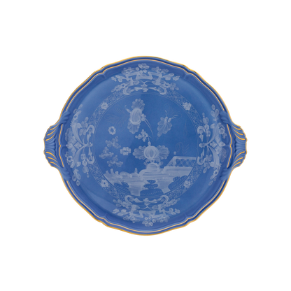 Ginori 1735 Oriente Italiano Round Cake Plate | Pervinca Blue 13.5in