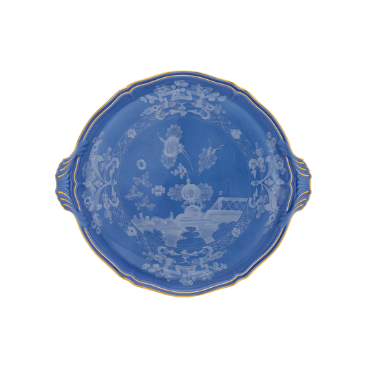 Ginori 1735 Oriente Italiano Round Cake Plate | Pervinca Blue 13.5in