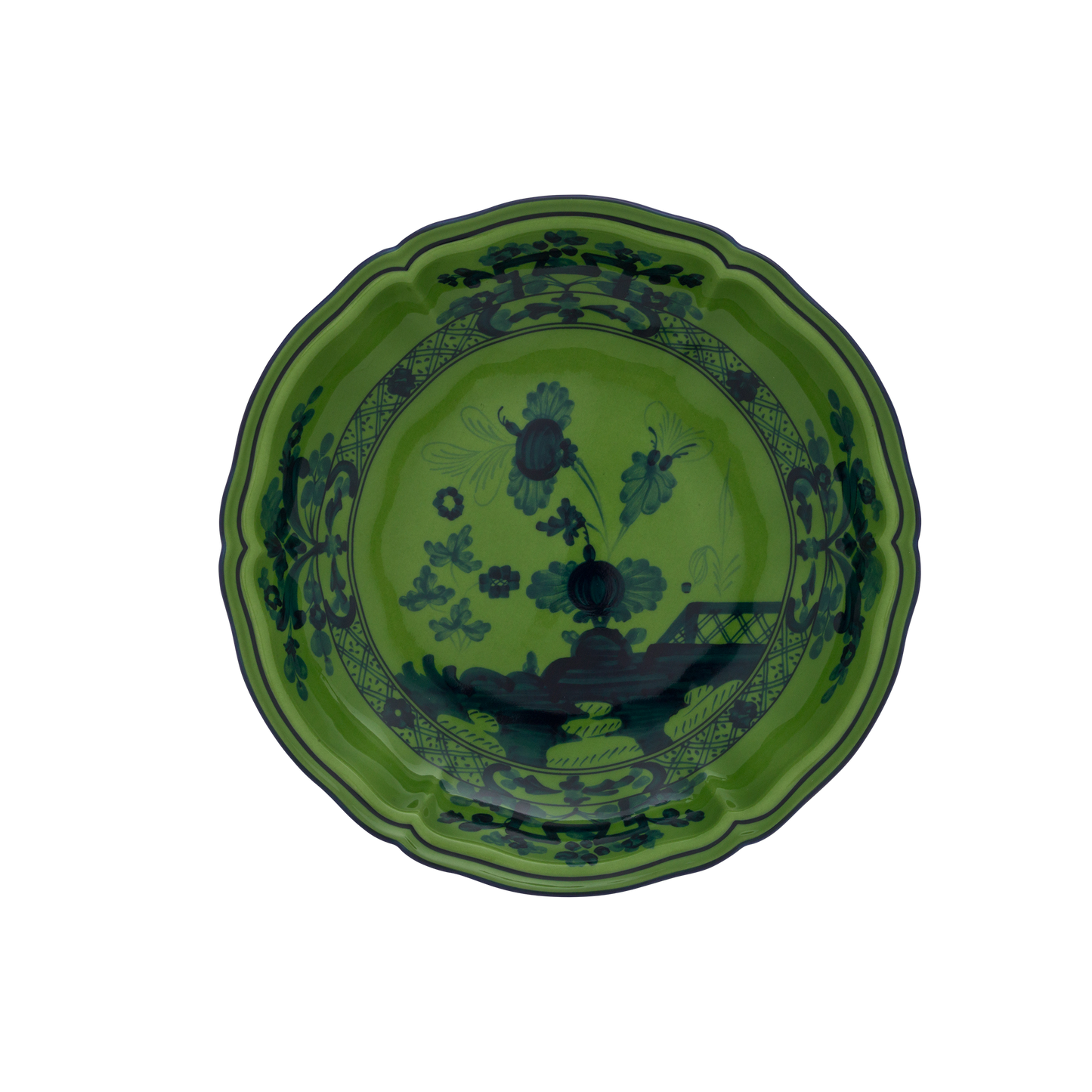 Ginori 1735 Oriente Italiano Malachite Fruit Holder | 8.66in