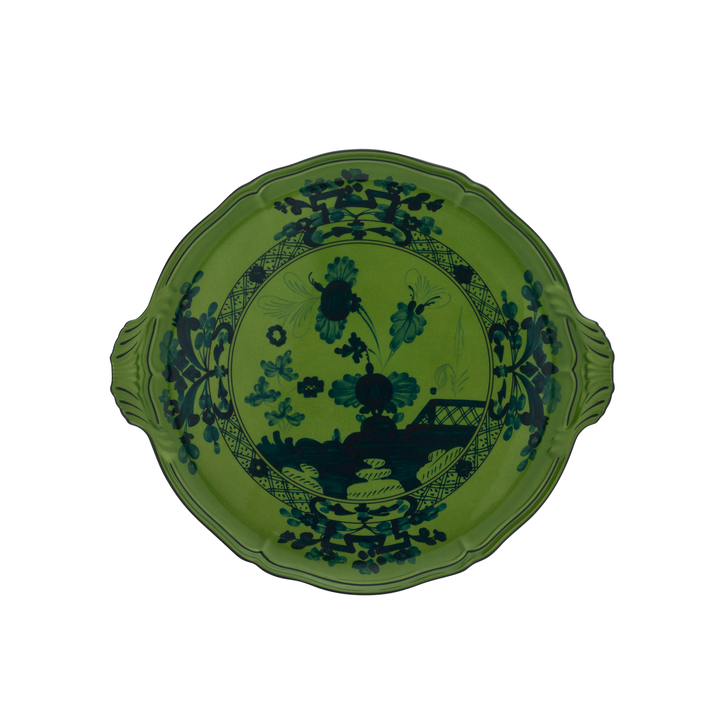 Ginori 1735 Oriente Italiano Malachite Round Cake Plate | 12in