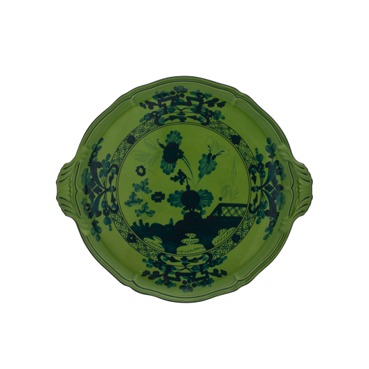 Ginori 1735 Oriente Italiano Malachite Round Cake Plate | 12in