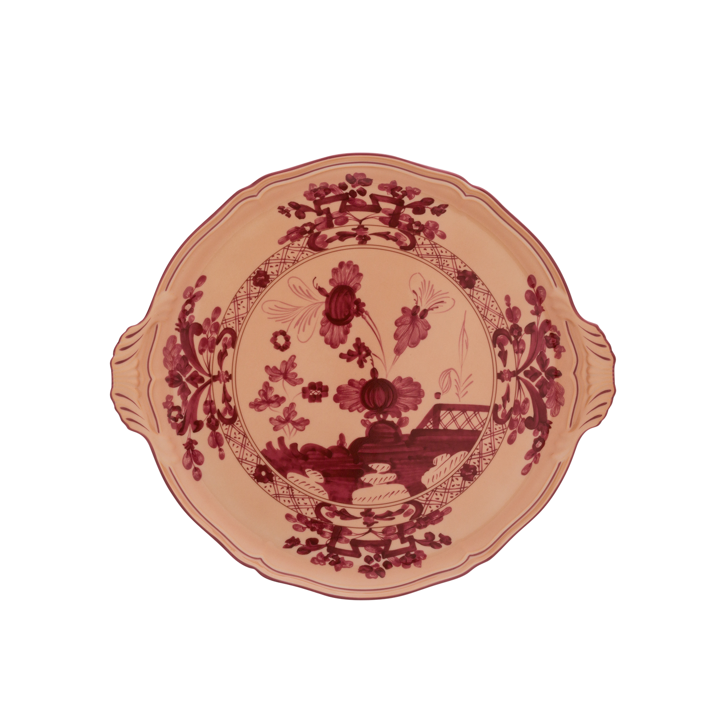 Ginori 1735 Oriente Italiano Vermiglio Round Cake Plate | 12in