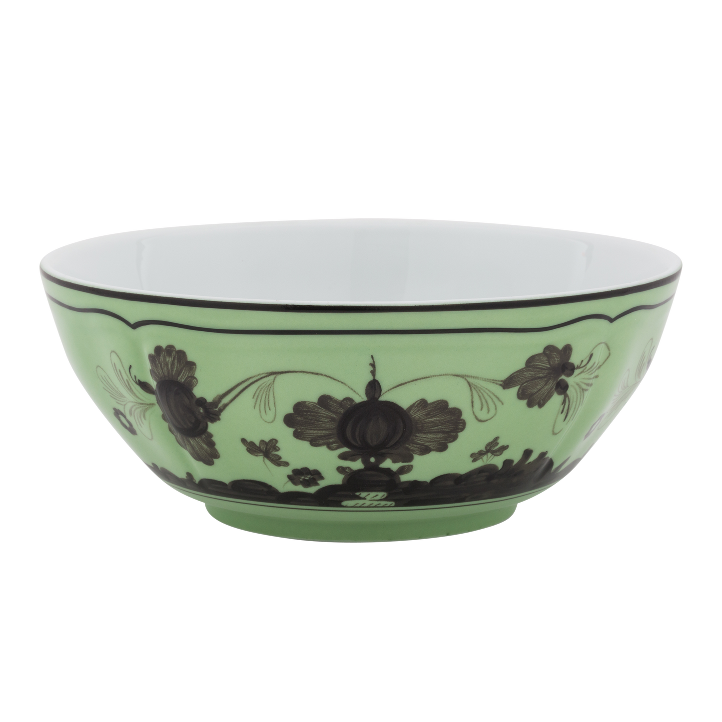 Ginori 1735 Oriente Italiano Bowl | Bario Green 6.75in